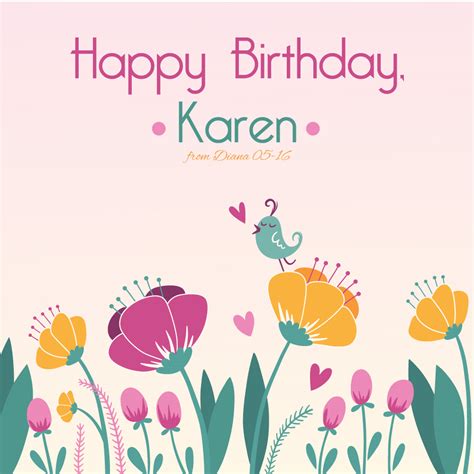 Happy birthday karen - Look no further – we have some amazing Happy Birthday GIF images here! Free Happy Birthday Cards with Karen name will make this special day even more memorable. Show your love and affection with a personalized birthday card. Choose from our wide selection of Happy Birthday GIFs for Karen – from cute animated GIFs to funny Birthday Wishes.